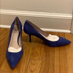 Vince Camuto Blue Suede Heels